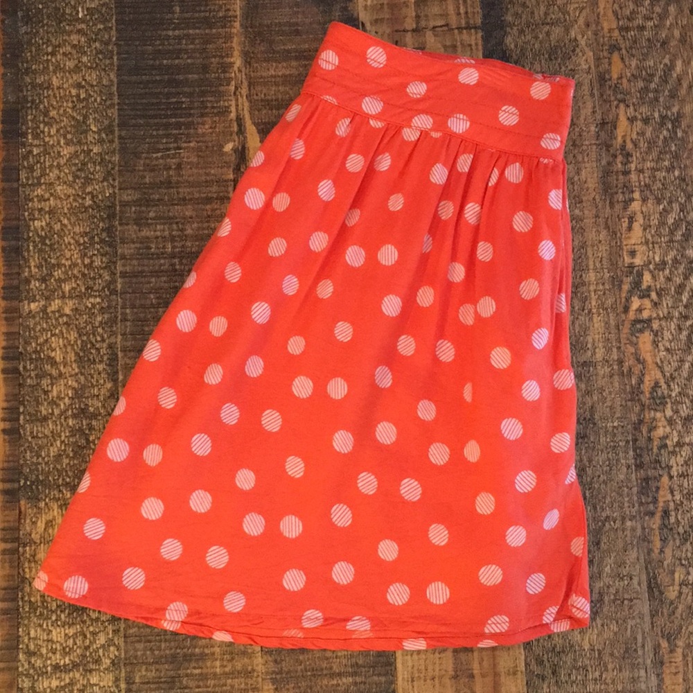 Orange mini skirt with pockets